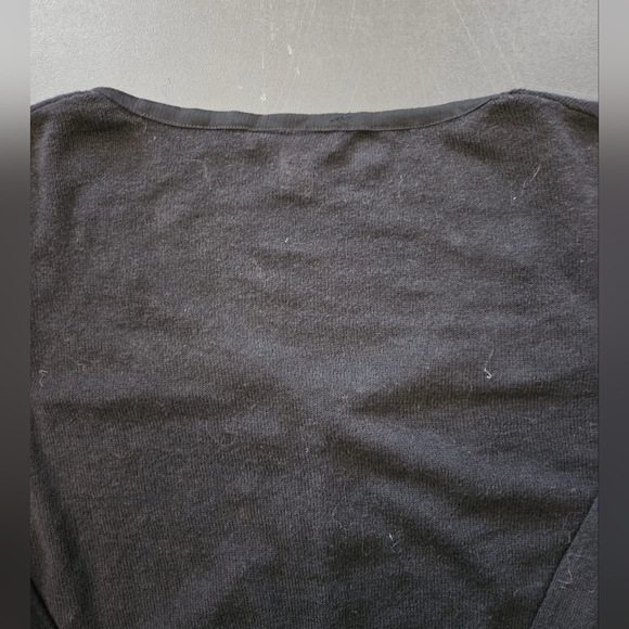 NWOT - Spring+Mercer Black Cotton Single Ply Cropped Sweater - Size L - Picture 9 of 9